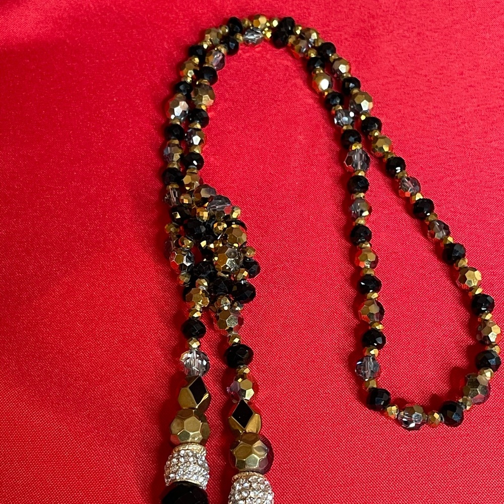 Beaded and Rhinestone Necklace